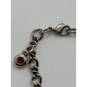 James Avery Remembrance Birthstone Sterling Silver Charm W/ Unsigned Bracelet